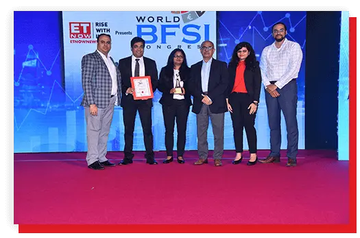 Awarded for Most Trusted Financial Service Provider by ET Now